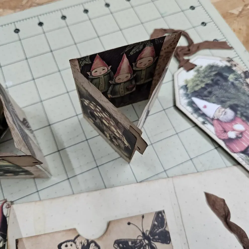 2 Handmade Junk Journals with Pockets Pullouts Bees Mushrooms Woodland Ephemera/